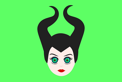 Avatar Picture Icon Flat Design Portraits avatar branding design digital art film flat graphic design icons illustration logo maleficent movie ui usa