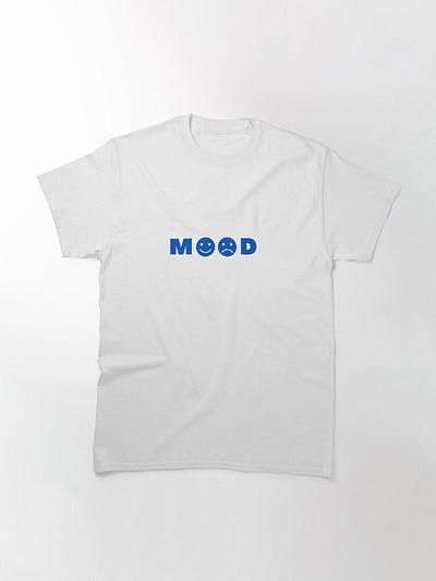 Mood T-shirt anxiety blue branding design emoji graphic design illustration mood boster sad simple t shirt tshirt white