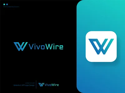 WV Logo Design - Website & App Logo Design app app icon logo app logo brand identity branding business logo design logo minimal minimalism minimalist mobile app logo symbol ui v logo v w logo w logo web logo website website logo