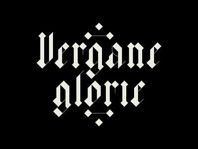 Vergane Glorie blackletter brand branding custom custom lettering design fraktur identity lettering logo logotype type typography