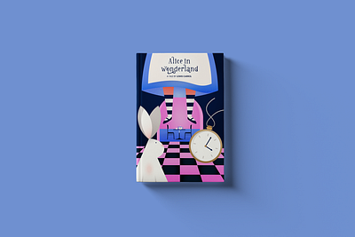 Alice in Wonderland Book Cover alice illustration alice illustration idea alice in wonderland alice in wonderland illustration alice wonderland cover book cover book idea cover books cover books ideas graphic graphic design illustration illustration cover book illustration design vector design vector illustration white rabbit white rabbit illustration