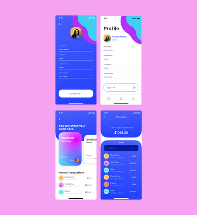 Finance application 3d app design figma finance graphic design logo moodboard typography ui ux