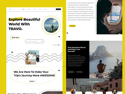 Travo - Travelling Website UI UX Design book book flights book flights and places dribbble 2022 minimal raufuiux tour planer travel travel agency travel app travel booking travellers travelling web trip ui ui ux ux web web design website ui ux