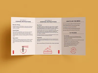 Bao Bun Meal Kit bao bao bun branding chinese design dumpling food graphic design icon layout meal menu packaging print takeaway type typography
