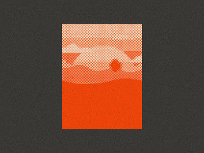 Highway v.2 burma halftone highway illustration minimal myanmar pixelart sunset