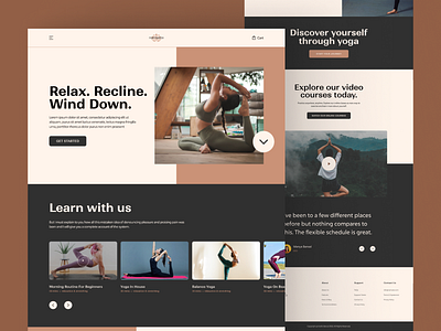 Namaste - Fitness Yoga Landing Page💪 bodybuilding cardio crossfit design exercise fitness fitness website gym health healthy landing page muscle popular sport training ui web design website workout yoga