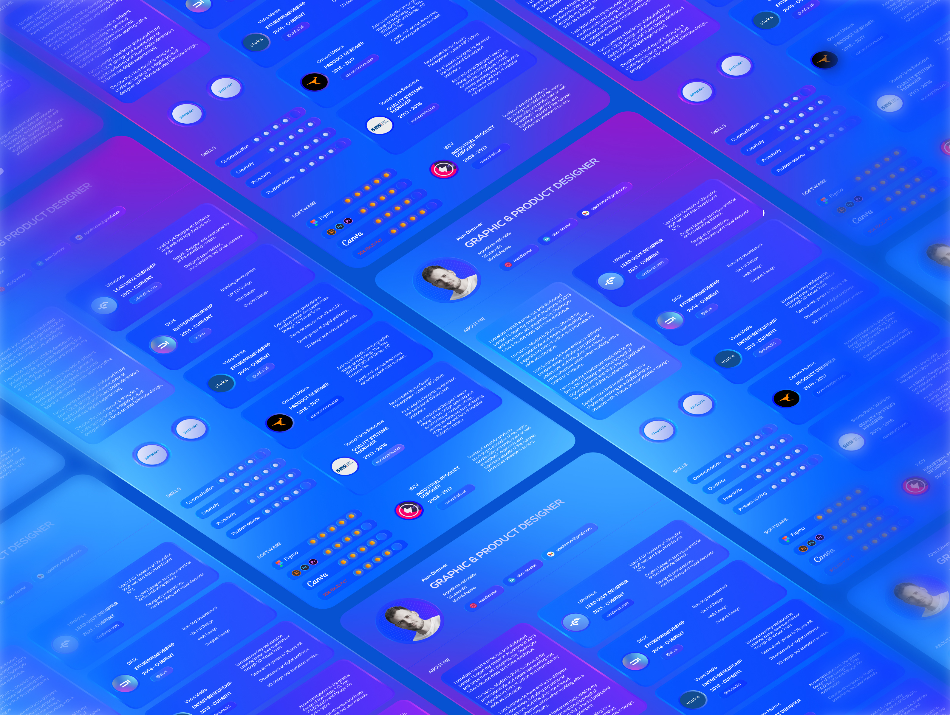 Neumorphism and Glassmorphism CV Designs curriculum cv cv design experience figma design graphic design job searching job skills ui ux work working