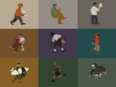 Silhouettes Personal Project art artist block colour creative illustration design drawing flat colour graphic design illustration illustrator shape silhouette