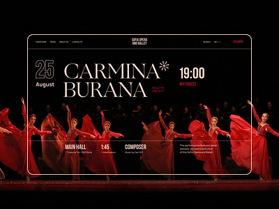 Sofia Opera and Ballet, desktop actor art ballet concept culture dance design desktop graphic design main screen opera performance show theatre tickets typography ui ux visual webdesign