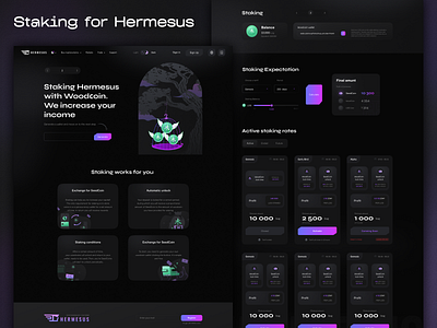 Staking for Hermesus 💰 branding crypto crypto project design exchange graphic design illustration staking ui ux vector web3
