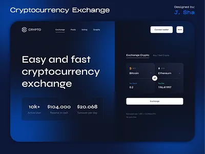 Exchange Concept 💶 branding crypto crypto project design exchange exchange concept graphic design illustration ui ux vector web3