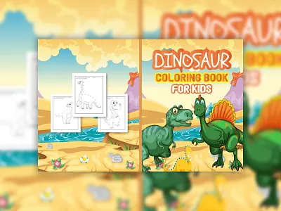 Dinosaur Amazon KDP Coloring Book Cover Design amazon cover amazon design banner design branding branding and identity branding concept branding design cover design cover template graphic design illustration instagram post kdp cover logo motion graphics poster design