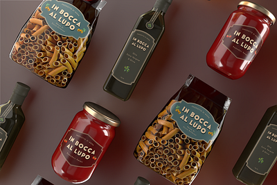 In Bocca Al Lupo italian packaging typography vintage