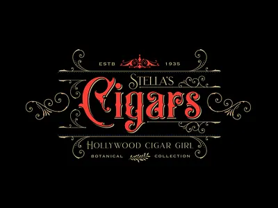 Cigar brand branding logo typography vintage