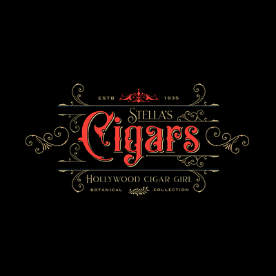 Cigar brand branding logo typography vintage