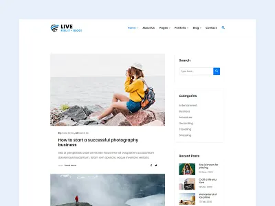 Live - Multipurpose Blog Template article blog blog post blog template blog theme blogger blogging bootstrap html html5 magazine medium news personal blog post read theme tourism travel website builder