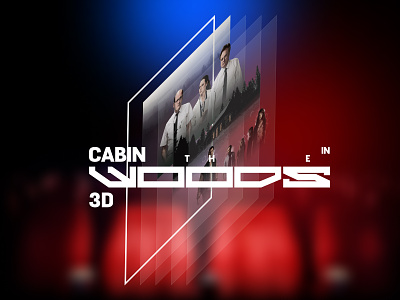 Cabin in the Woods 3D Movie Poster 3d animation elegant seagulls graphic design mocktober typography web design