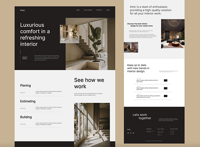 Interior Website Design design ui ux website