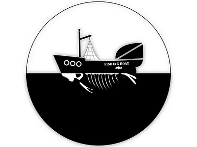 Fishing Boat 2d logo adobe illustrator art art design branding design graphic design illustration logo ui vector
