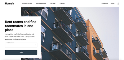 Homely Main Page design minimal ui ux website