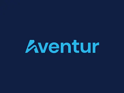 Aventur Wordmark Logo abstract brand company design financial fintech friendly hand helpful letter a logo logo design people technology wordmark wordmark logo