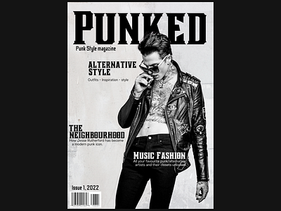 Punk/Alternative Magazine Cover branding design graphic design logo typography vector