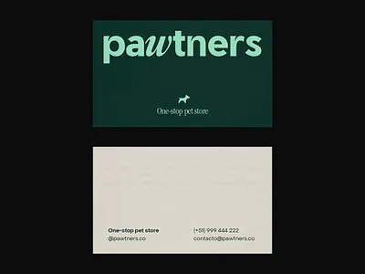 Wordmark Design for Pawtners branding business cards design graphic design logo print stationery