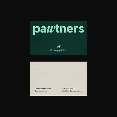 Wordmark Design for Pawtners branding business cards design graphic design logo print stationery