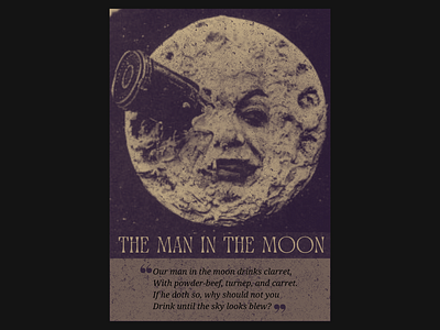 The Man In The Moon Poster branding design graphic design logo typography