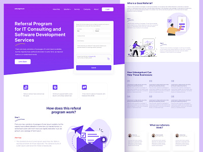 Referral Program - Web Design affiliate affiliate system affiliate ui business business strategy development marketing minimal program referral referral system referral system ui referral ui software ui uidesignhunt uiux ux web design website