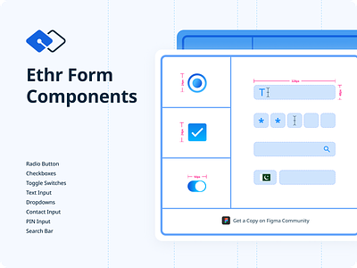Ethr Design System - Form Components component library design systems ether ethr figma finance fintech forms interface product ui ui components ux ux design variants