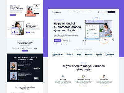 Brandline – eCommerce Growth Expert agency clean ui ecommerce landing page landing page design online store uidesign uxdesign web design