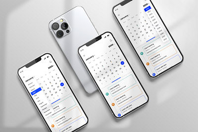 Calender App UI Design appdesign design mobile ui uidesign ux