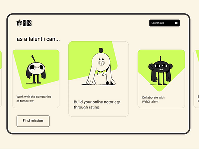 Gigs platform — Animation animation branding crypto design economy embacy gigs illustration interface logo ui ux web web3 website
