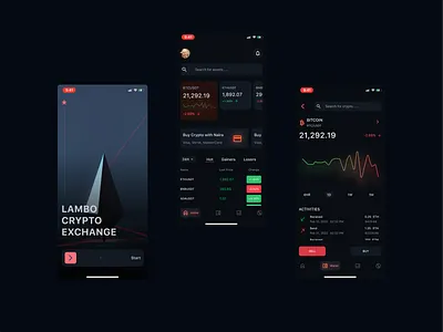 LAMBO CRYPTO EXCHANGE 3d branding crypto design graphic design illustration logo ui uiux vector