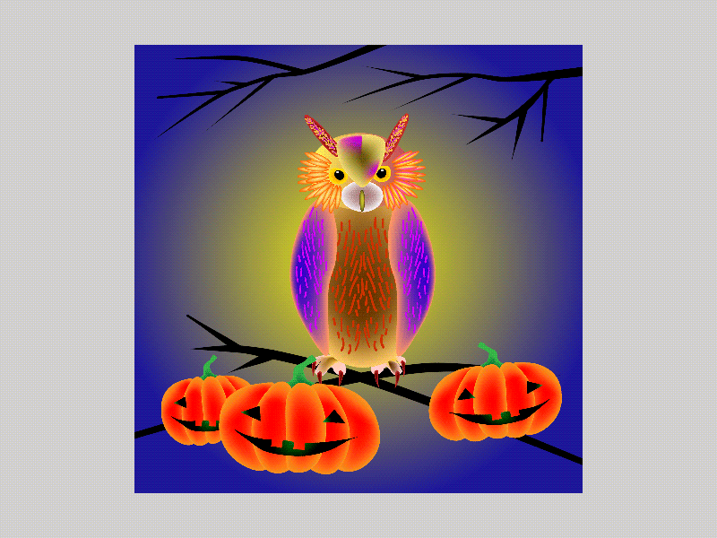 Gif for Halloween 2d adobe illustrator animated gif animated illustration animation animation 2d anime studio cartoon design gif graphic design halloween illustration moho pro motion design motion graphics owl pumpkins