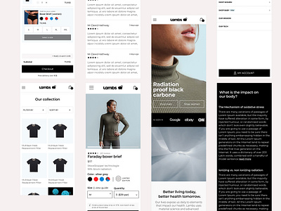 E-commerce Mobile Lambs design e commerce responsive ui ux