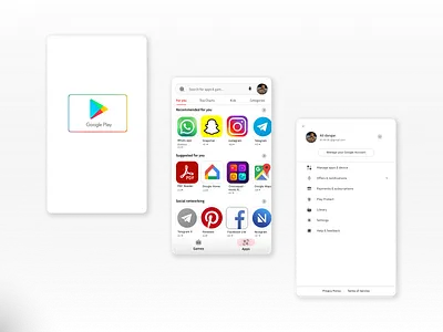Google play app design graphic design ui ux