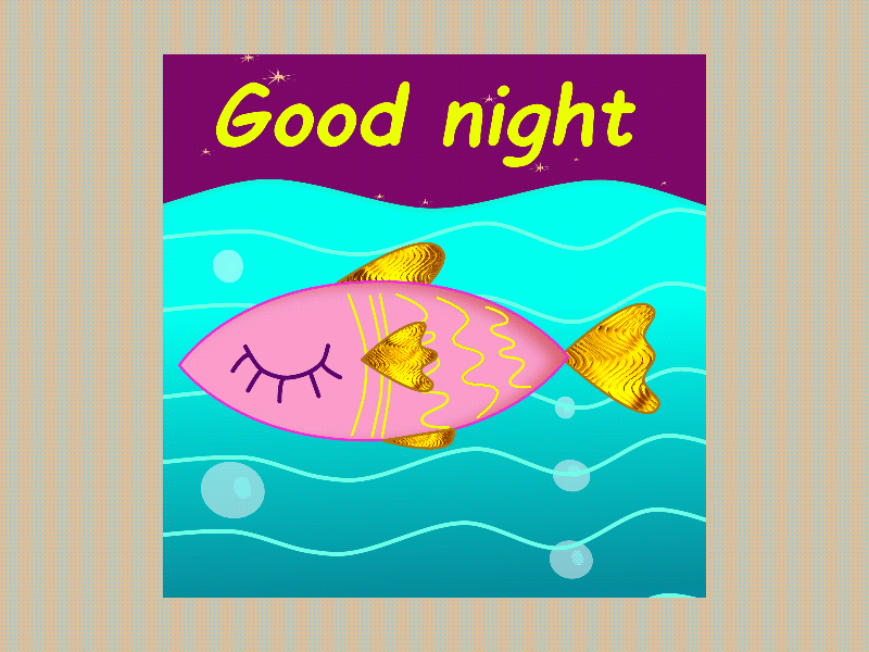 Good night 2d adobe illustrator animated gif animated illustration animation animation 2d anime studio cartoon design fish gif good night graphic design illustration moho pro motion design motion graphics sea underwater