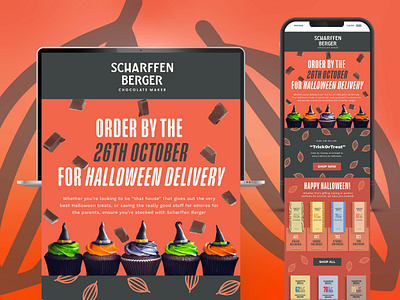 Chocolate Bar Halloween Newsletter email graphic design mailer snack