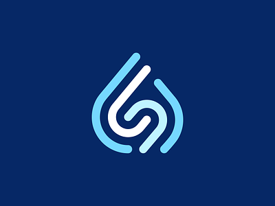 Drops & S abstract branding design geometry icon line logo mark minimal minimalism s simple water wave