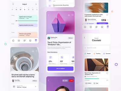 Contentics App - Free UI Kit clean community courses design download figma free freebies minimal online resources simple symu template ui uikit ux