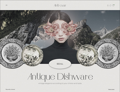 Antique dishware / design branding graphic design ui