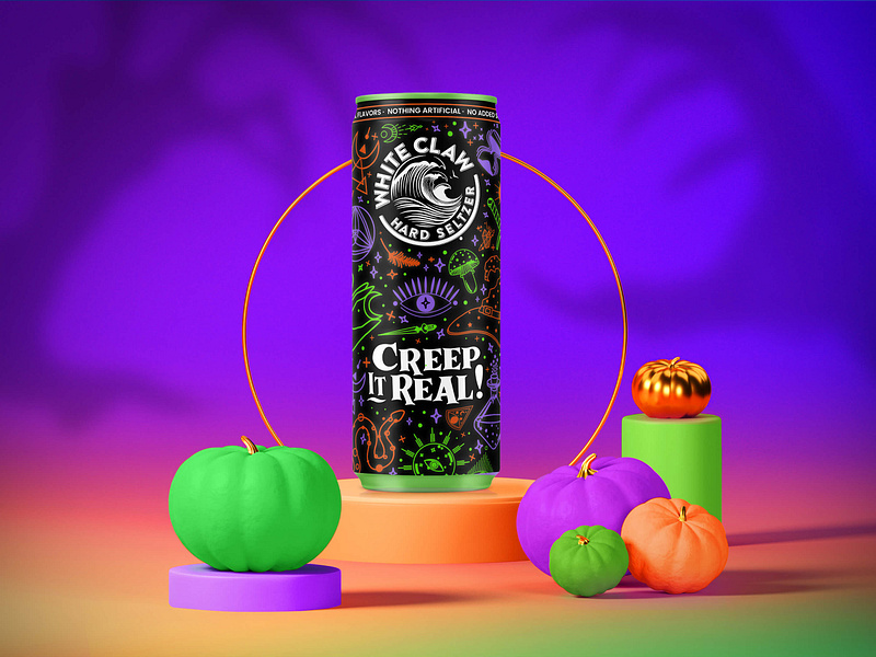 White Claw Halloween Edition Concept beverage drink graphic design