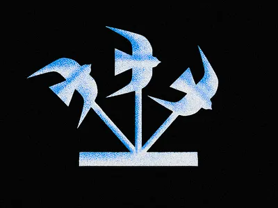 Migrations No. 6 3d ancient bird birds branding carving design idol illustration logo migrations relic sculpture stone