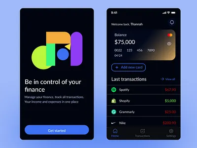 Fintech mobile ui design branding design mobile app typography ui ui design uiux ux design web design