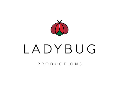 Ladybug Production logo graphic design illustration logo design vector