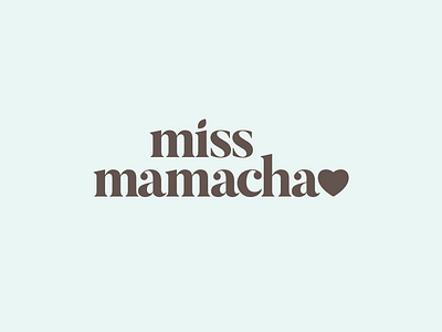 Miss Mamacha logo branding feminine graphic graphic design logo logo design visual