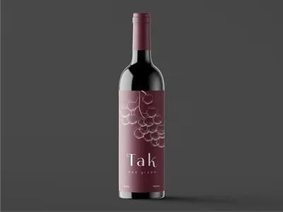 Wine Label branding design grape graphic design illustration illustration grape logo vector warmup weekly warm up wine