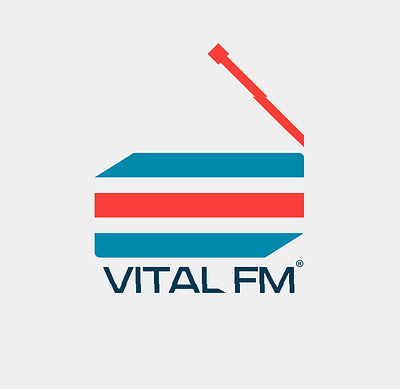 radio vital fm logo brand branding graphic design logo radio vital fm